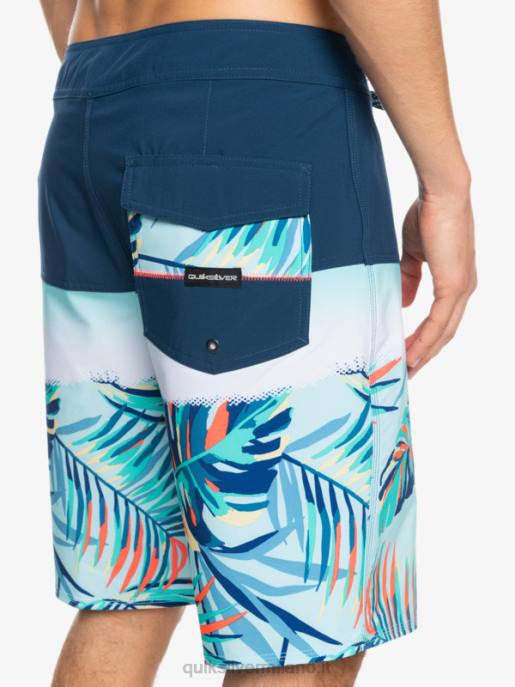 esso Quiksilver uomini Pantaloncini surfsilk panel 20 insegne blu HTZR1456