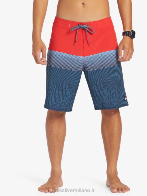 esso Quiksilver uomini Pantaloncini surfsilk panel 20 rosso ad alto rischio HTZR132