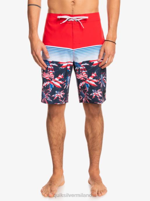 esso Quiksilver uomini Pantaloncini surfsilk panel 20 rosso ad alto rischio HTZR1459