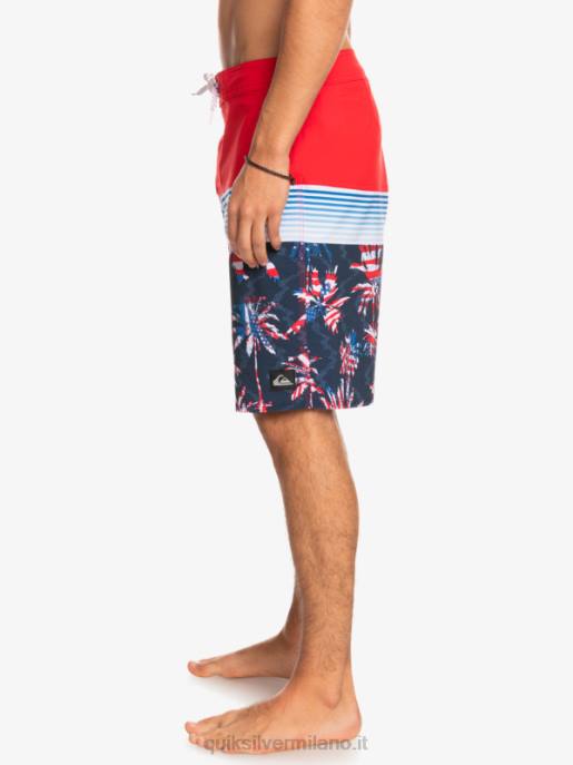 esso Quiksilver uomini Pantaloncini surfsilk panel 20 rosso ad alto rischio HTZR1459