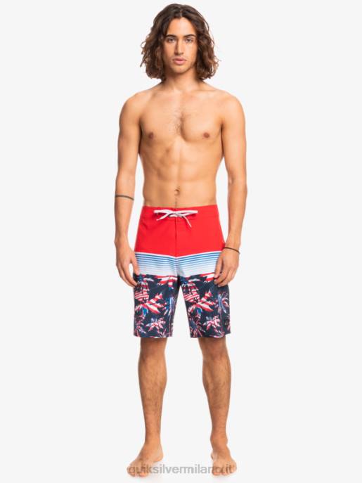 esso Quiksilver uomini Pantaloncini surfsilk panel 20 rosso ad alto rischio HTZR1459