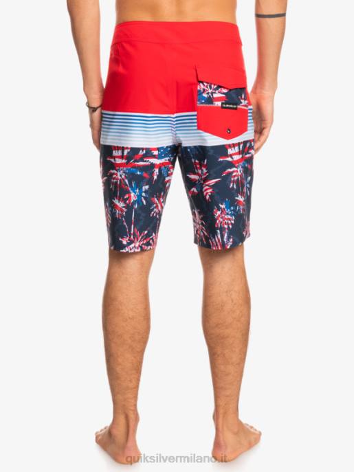 esso Quiksilver uomini Pantaloncini surfsilk panel 20 rosso ad alto rischio HTZR1459