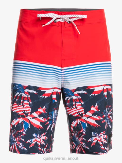 esso Quiksilver uomini Pantaloncini surfsilk panel 20 rosso ad alto rischio HTZR1459