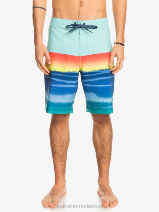 esso Quiksilver uomini Pantaloncini surfsilk panel 20 verde piscina HTZR1455