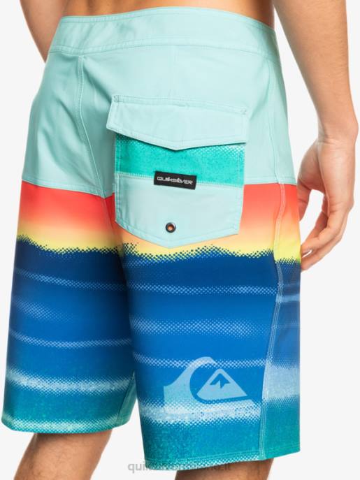 esso Quiksilver uomini Pantaloncini surfsilk panel 20 verde piscina HTZR1455