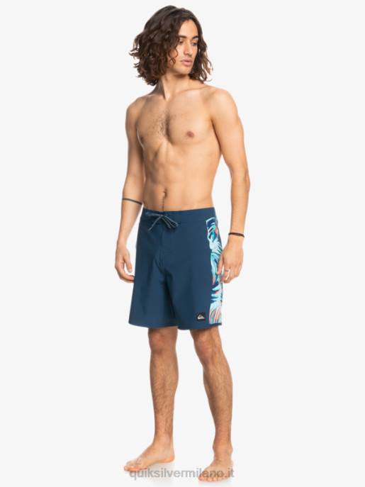 esso Quiksilver uomini Surfsilk arco 18 pantaloncini da surf insegne blu HTZR1698