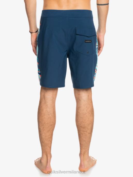 esso Quiksilver uomini Surfsilk arco 18 pantaloncini da surf insegne blu HTZR1698