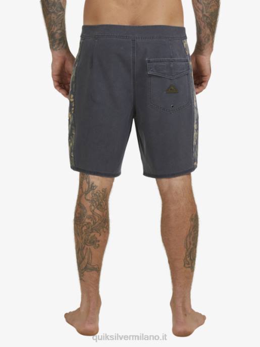 esso Quiksilver uomini Surfsilk arco 18 pantaloncini da surf nero HTZR1697