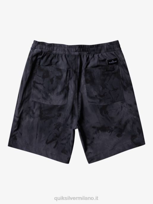 esso Quiksilver uomini Tassare stampa 18 boardshorts anfibi nero HTZR101