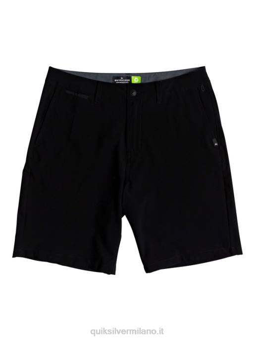 esso Quiksilver uomini Union anfibio 20 pantaloncini ibridi nero HTZR1317