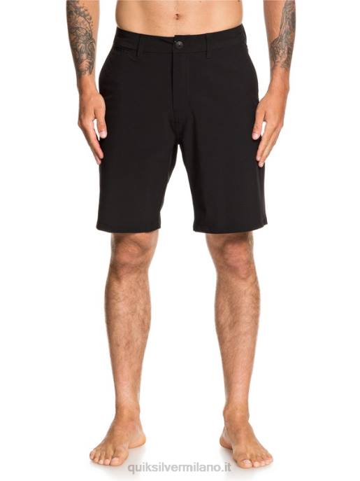 esso Quiksilver uomini Union anfibio 20 pantaloncini ibridi nero HTZR1317