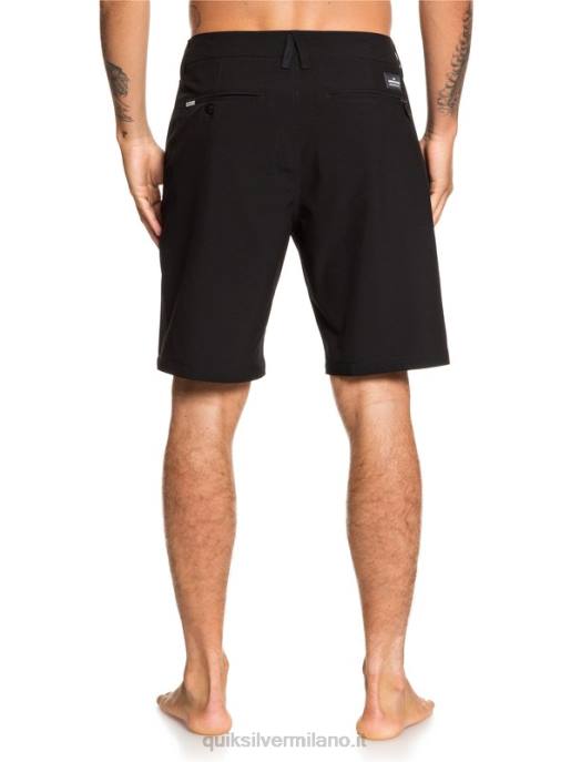 esso Quiksilver uomini Union anfibio 20 pantaloncini ibridi nero HTZR1317