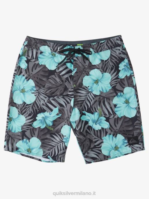 esso Quiksilver uomini boardshort floreali classici 20 per tutti i giorni nero d floreale HTZR1683