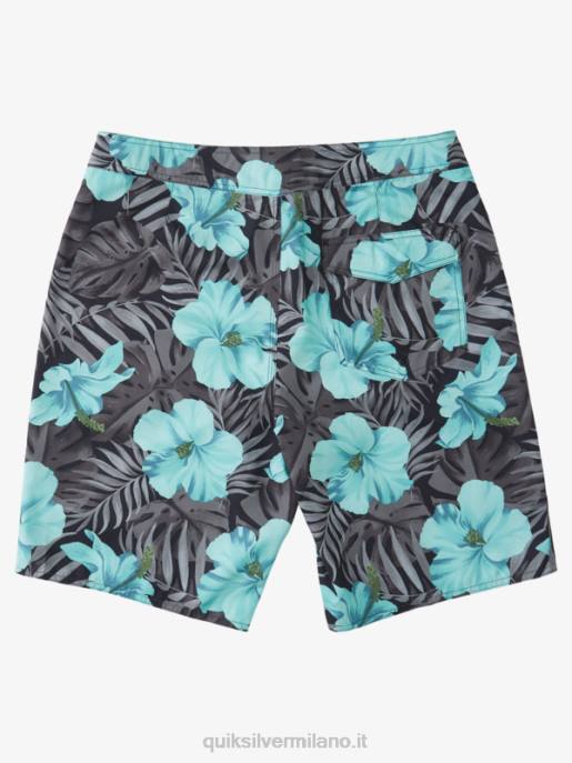 esso Quiksilver uomini boardshort floreali classici 20 per tutti i giorni nero d floreale HTZR1683