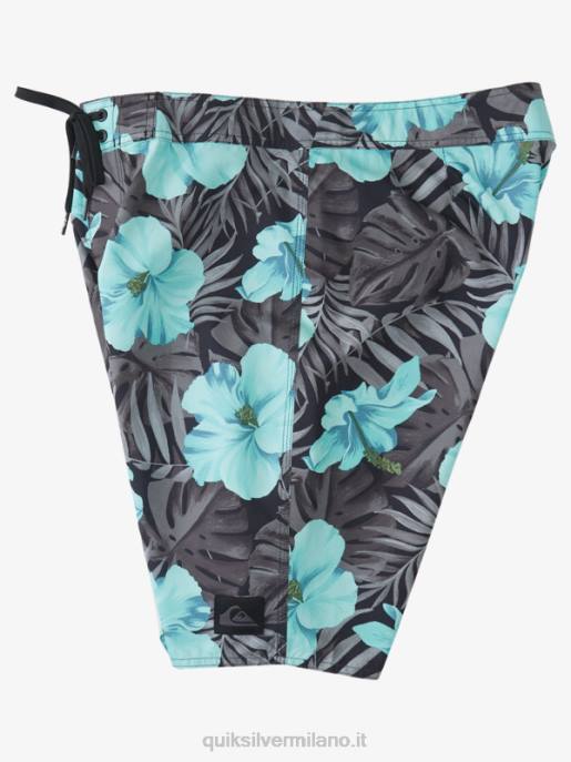 esso Quiksilver uomini boardshort floreali classici 20 per tutti i giorni nero d floreale HTZR1683
