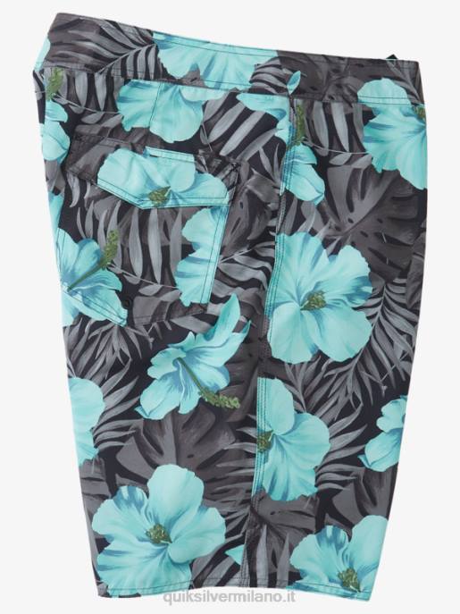 esso Quiksilver uomini boardshort floreali classici 20 per tutti i giorni nero d floreale HTZR1683