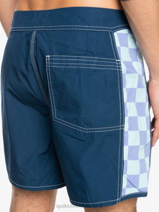 esso Quiksilver uomini boardshort originali dell\'arco 16 insegne blu HTZR1783