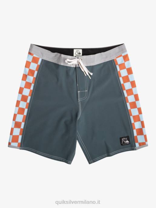 esso Quiksilver uomini boardshort originali dell'arco 18 lavagna scura HTZR172
