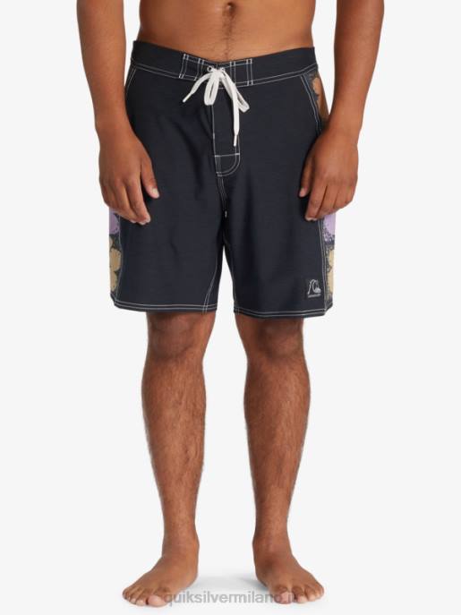 esso Quiksilver uomini boardshort originali dell\'arco 18 nero HTZR1737