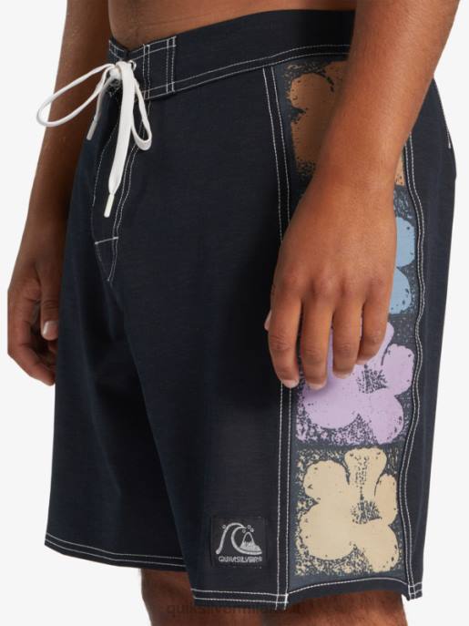 esso Quiksilver uomini boardshort originali dell\'arco 18 nero HTZR1737