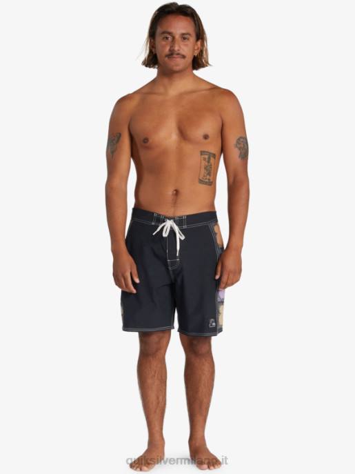 esso Quiksilver uomini boardshort originali dell\'arco 18 nero HTZR1737