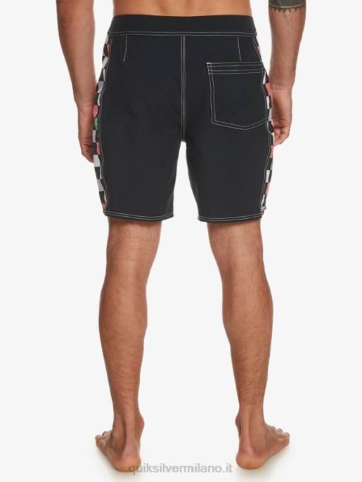 esso Quiksilver uomini boardshort originali dell\'arco 18 nero HTZR174