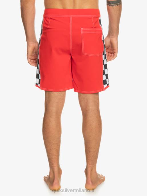 esso Quiksilver uomini boardshort originali dell\'arco 18 rosso ad alto rischio HTZR176