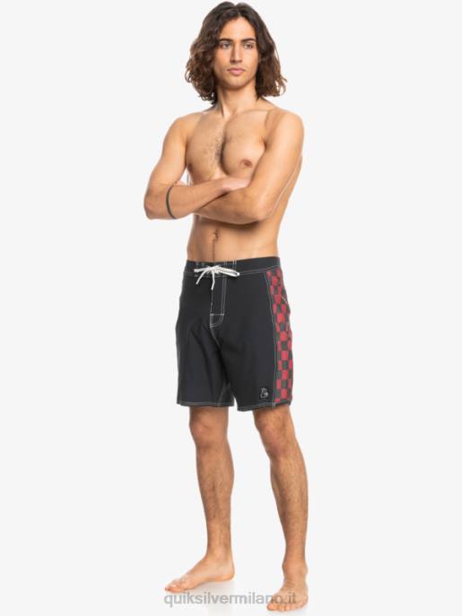 esso Quiksilver uomini boardshort originali dell\'arco 18 vino rubino HTZR1734