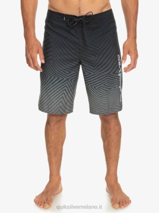 esso Quiksilver uomini l\'ordito di tutti i giorni dissolvenza 20 boardshorts nero HTZR1281