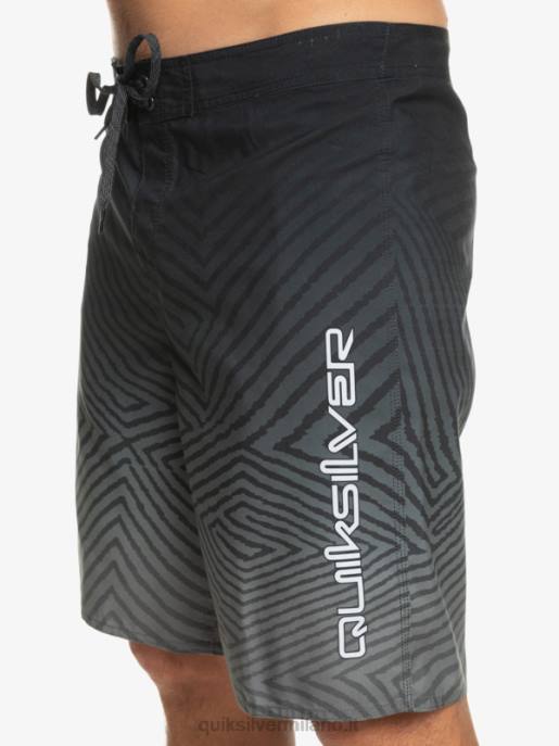 esso Quiksilver uomini l\'ordito di tutti i giorni dissolvenza 20 boardshorts nero HTZR1281