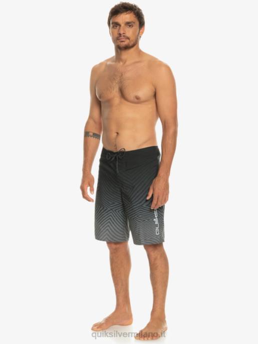esso Quiksilver uomini l\'ordito di tutti i giorni dissolvenza 20 boardshorts nero HTZR1281