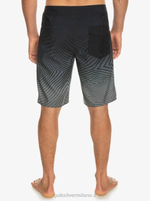 esso Quiksilver uomini l\'ordito di tutti i giorni dissolvenza 20 boardshorts nero HTZR1281