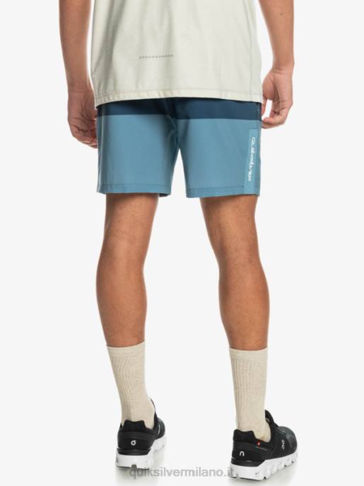 esso Quiksilver uomini omni training 17 pantaloncini elasticizzati azzurro provinciale HTZR1690