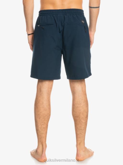 esso Quiksilver uomini pantaloncini anfibi ocean elastic 18 blazer blu scuro HTZR349
