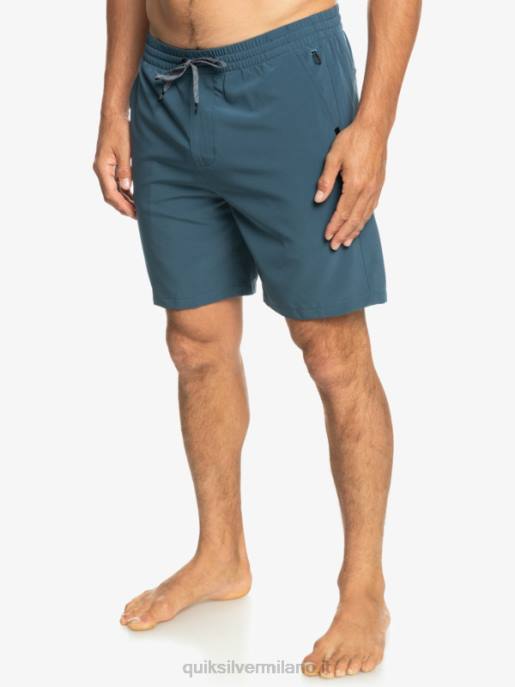 esso Quiksilver uomini pantaloncini anfibi ocean elastic 18 marina di mezzanotte HTZR345