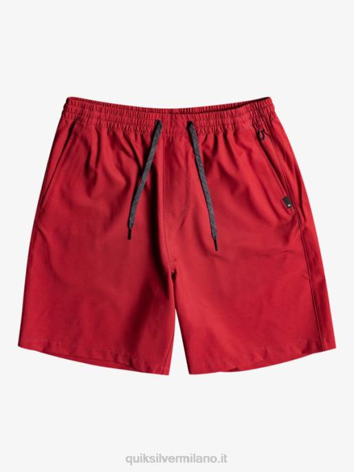 esso Quiksilver uomini pantaloncini anfibi ocean elastic 18 vino rubino HTZR350