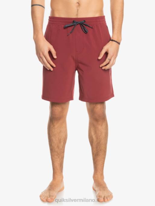 esso Quiksilver uomini pantaloncini anfibi ocean elastic 18 vino rubino HTZR350