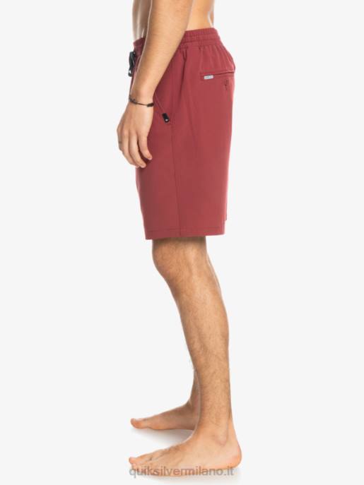 esso Quiksilver uomini pantaloncini anfibi ocean elastic 18 vino rubino HTZR350