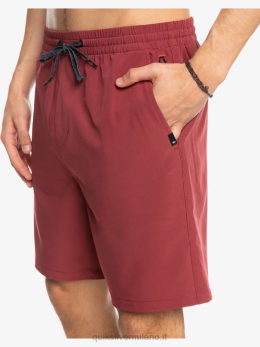 esso Quiksilver uomini pantaloncini anfibi ocean elastic 18 vino rubino HTZR350
