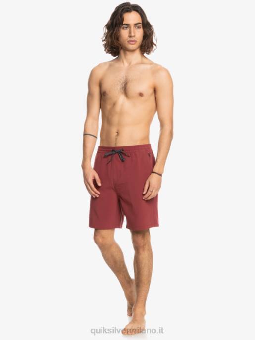 esso Quiksilver uomini pantaloncini anfibi ocean elastic 18 vino rubino HTZR350