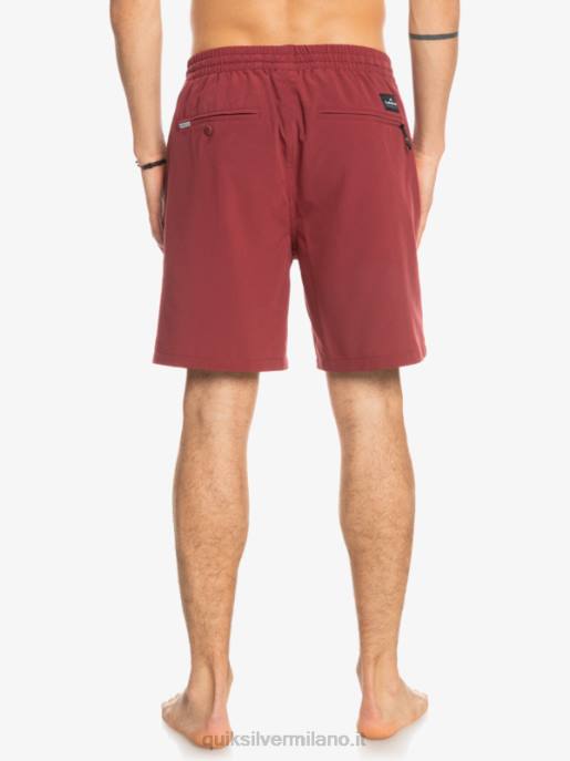 esso Quiksilver uomini pantaloncini anfibi ocean elastic 18 vino rubino HTZR350