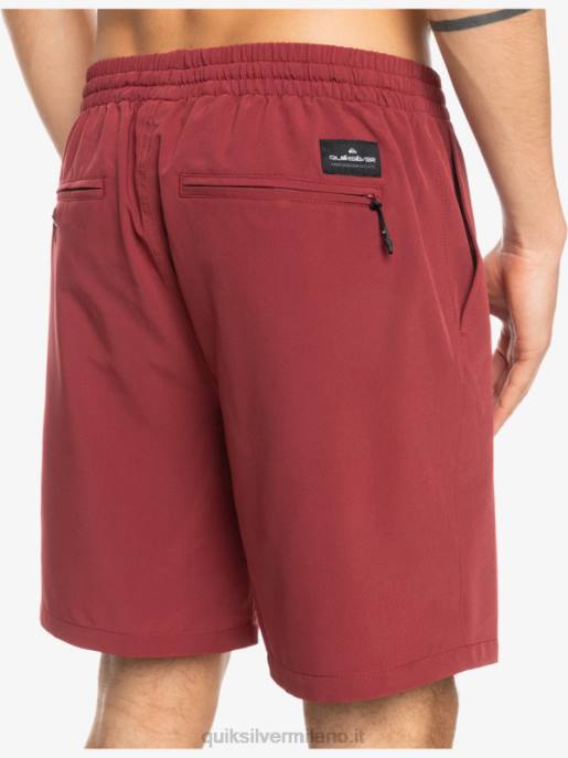 esso Quiksilver uomini pantaloncini anfibi ocean elastic 18 vino rubino HTZR350