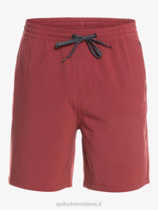 esso Quiksilver uomini pantaloncini anfibi ocean elastic 18 vino rubino HTZR350
