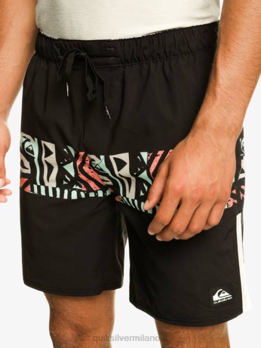esso Quiksilver uomini pantaloncini da allenamento omni stretch 17 nero HTZR829