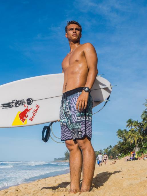 esso Quiksilver uomini pantaloncini da surf Highlite Scallop 19 marina di mezzanotte HTZR36