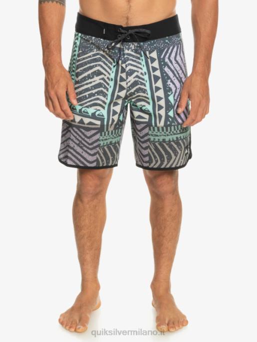esso Quiksilver uomini pantaloncini da surf Highlite Scallop 19 marina di mezzanotte HTZR36