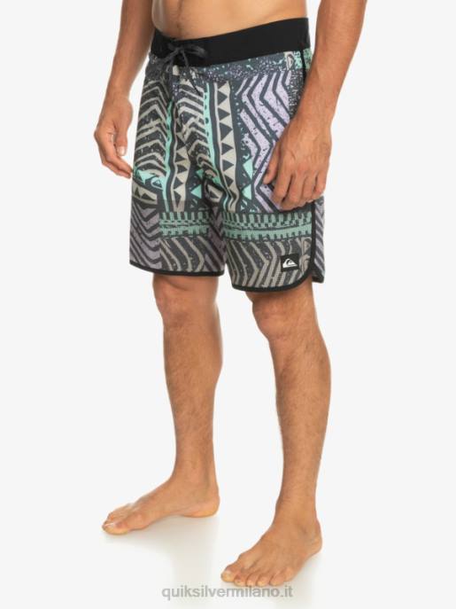 esso Quiksilver uomini pantaloncini da surf Highlite Scallop 19 marina di mezzanotte HTZR36