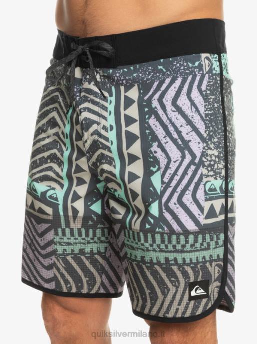 esso Quiksilver uomini pantaloncini da surf Highlite Scallop 19 marina di mezzanotte HTZR36