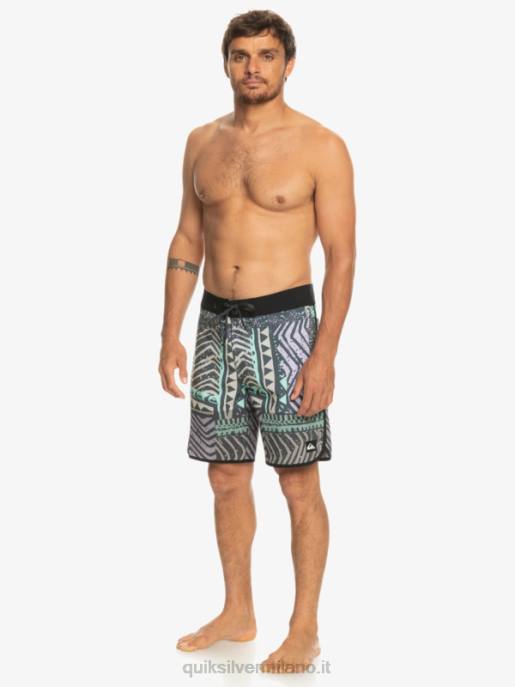 esso Quiksilver uomini pantaloncini da surf Highlite Scallop 19 marina di mezzanotte HTZR36