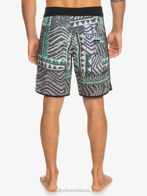 esso Quiksilver uomini pantaloncini da surf Highlite Scallop 19 marina di mezzanotte HTZR36